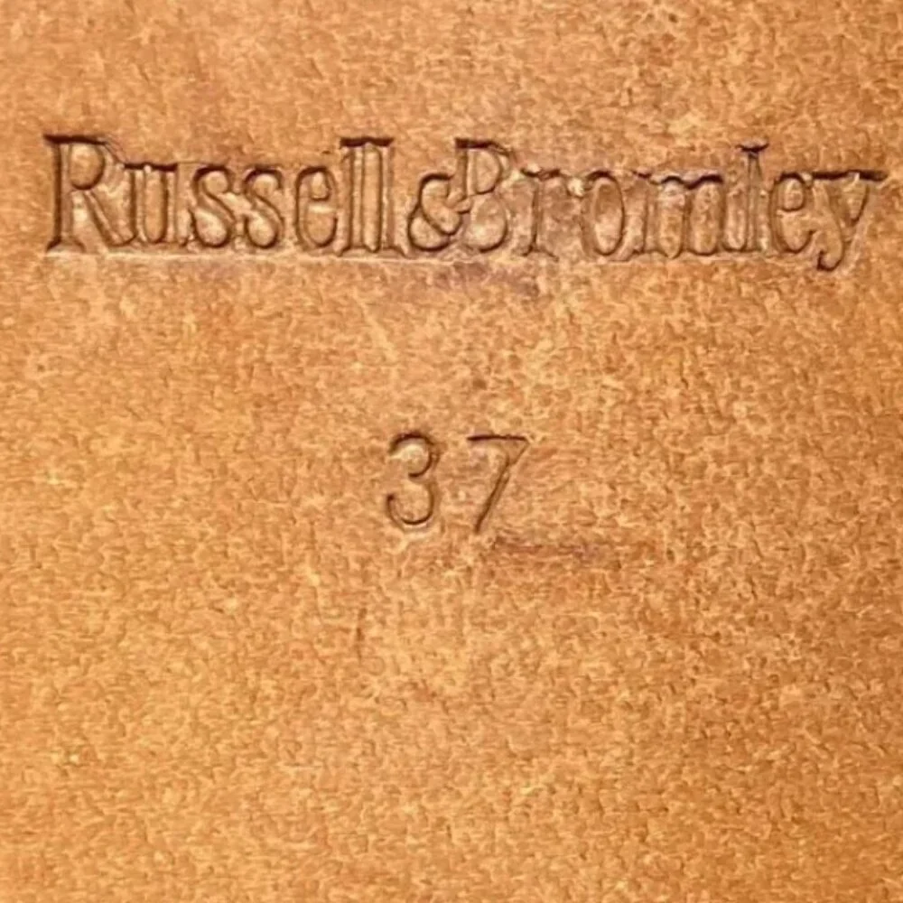 Russell & Bromley Burnished Brown Italian Leather Ankle Strap Boots - Size 6.5 - Picture 6 of 6